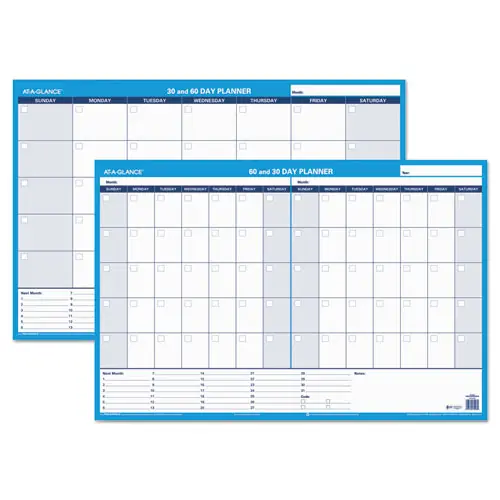 AT-A-GLANCE® 30/60-Day Undated Horizontal Erasable Wall Planner