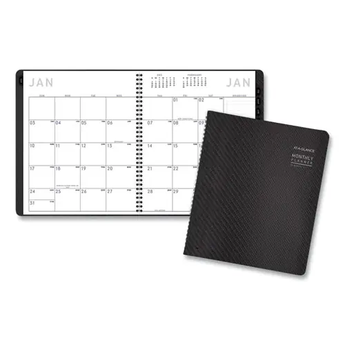 AT-A-GLANCE® Contemporary Monthly Planner, Premium Paper, 11 x 9, Graphite Cover, 12-Month (Jan to Dec): 2025