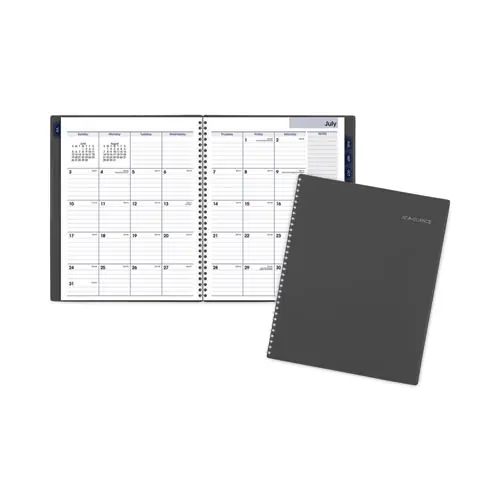 AT-A-GLANCE® DayMinder Academic Monthly Desktop Planner, Twin-Wire Binding, 11 x 8.5, Charcoal Cover, 12-Month (July to June): 2024-2025