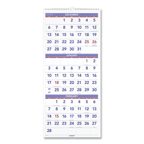 AT-A-GLANCE® Deluxe Three-Month Reference Wall Calendar