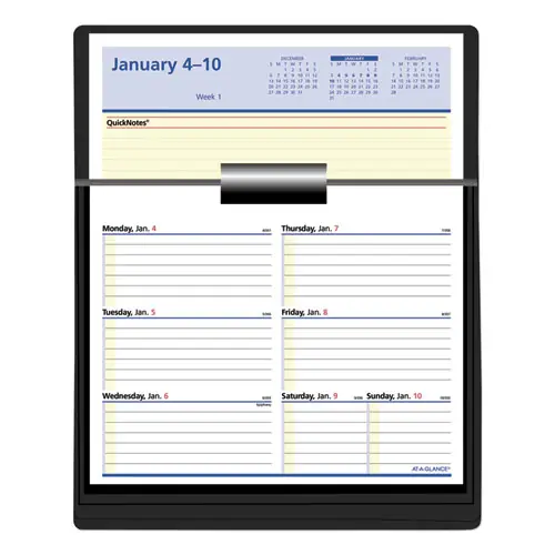 AT-A-GLANCE® Flip-A-Week Desk Calendar Refill with QuickNotes, 7 x 6, White Sheets, 12-Month (Jan to Dec): 2025