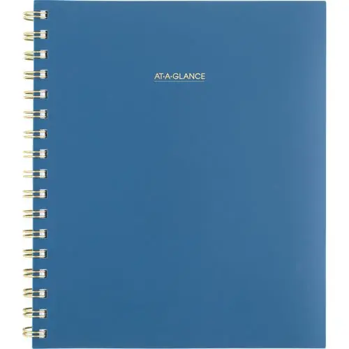 AT-A-GLANCE® Harmony Weekly/Monthly Poly Planner, 8.88 x 7.69, Blue/Gold Cover, 13-Month (Jan to Jan): 2025 to 2026