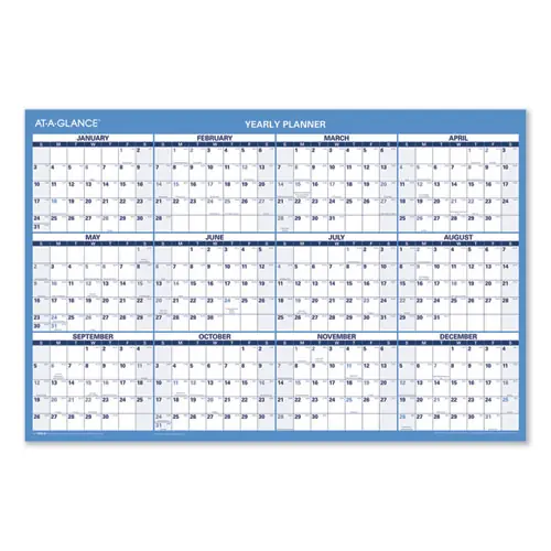 AT-A-GLANCE® Horizontal Reversible/Erasable Wall Planner, 12-Month, 2025