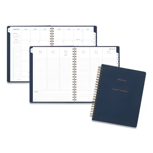 AT-A-GLANCE® Signature Collection Firenze Navy Weekly/Monthly Planner, 11 x 8.5, Navy Cover, 13-Month: Jan 2025 to Jan 2026