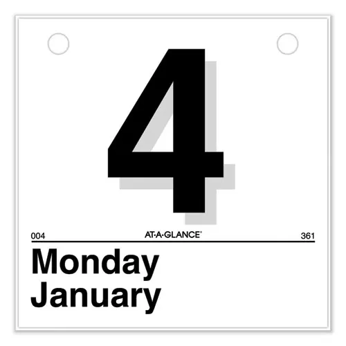 AT-A-GLANCE® Today Is Daily Wall Calendar Refill, 6 x 6, White Sheets, 12-Month (Jan to Dec), 2025