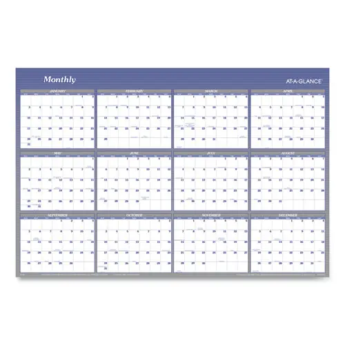 AT-A-GLANCE® Vertical/Horizontal Erasable Quarterly/Monthly Wall Planner, 12-Month (Jan to Dec) 2025