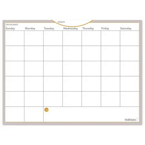 AT-A-GLANCE® WallMates Self-Adhesive Dry Erase Monthly Planning Surfaces