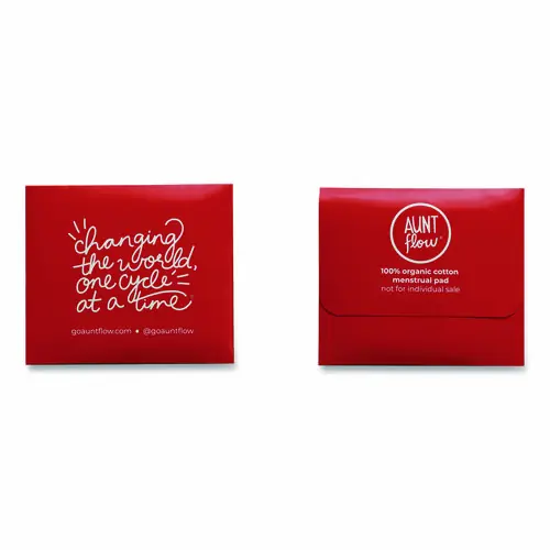 Aunt Flow® Organic Cotton Cartridge Pads, Regular Absorbency, 500/Carton