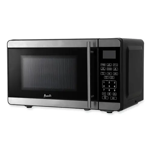 Avanti 0.7 Cubic Foot Microwave Oven, 700 Watts, Black/Stainless Steel