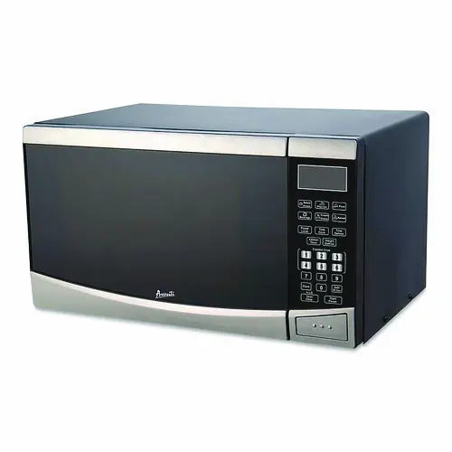 Avanti 0.9 Cu Ft Stainless Steel Countertop Microwave, Stainless Steel/Black