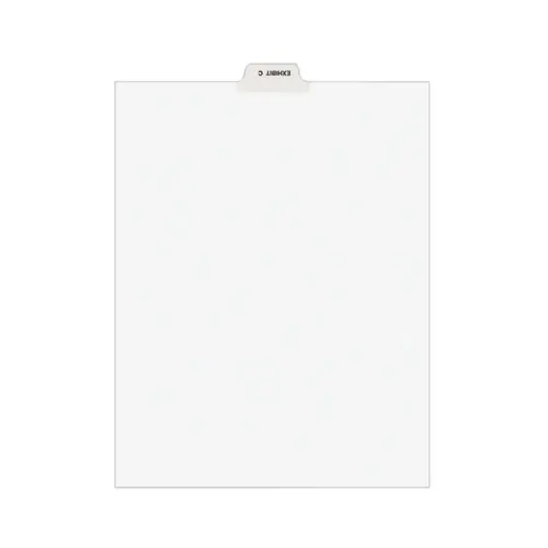 Avery® Avery-Style Preprinted Legal Bottom Tab Divider, 26-Tab, Exhibit C, 11 x 8.5, White, 25/PK