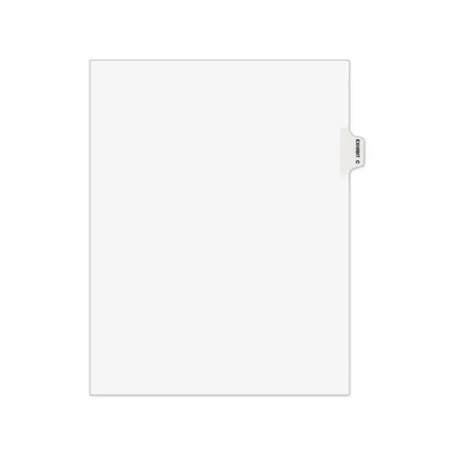 Avery® Avery-Style Preprinted Legal Side Tab Divider, 26-Tab, Exhibit C, 11 x 8.5, White, 25/Pack, (1373)
