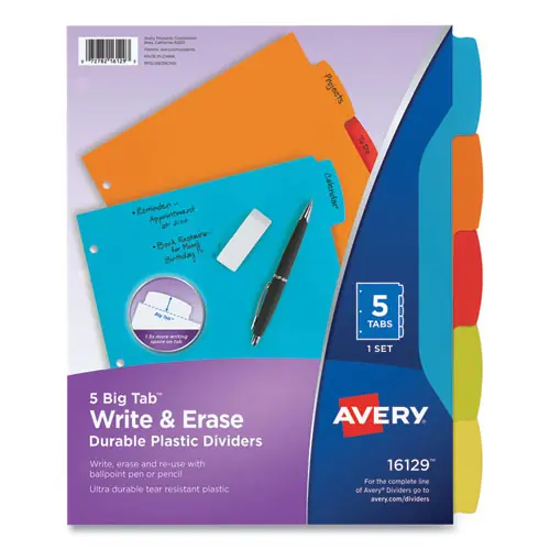 Avery® Big Tab™ Write & Erase Durable Plastic Dividers