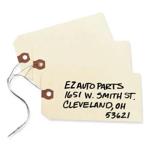 Avery® Double Wired Shipping Tags, Manila, 1,000/Box