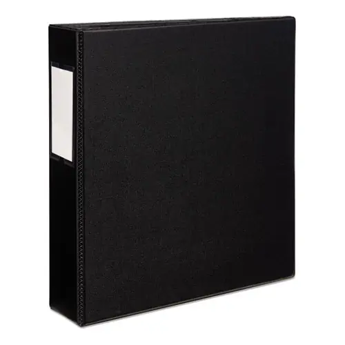 Avery® Durable Non-View Binder with DuraHinge and EZD Rings, 3 Rings, 2" Capacity, Black (8502)