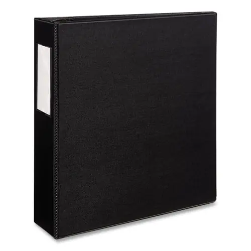 Avery® Durable Non-View Binder with DuraHinge and EZD Rings, 3 Rings, 3" Capacity, 11 x 8.5, Black, (8702)