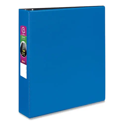 Avery® Durable Non-View Binder with DuraHinge and Slant Rings, 3-Ring, 2" Capacity, 11 x 8.5, Blue