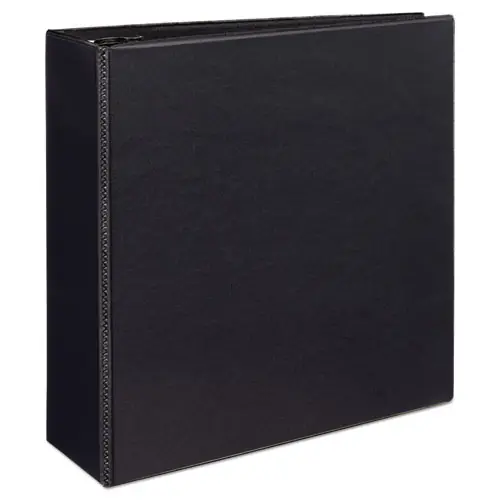 Avery® Durable View Binder with DuraHinge and EZD Rings, 3 Rings, 4" Capacity, 11 x 8.5, Black (9800)