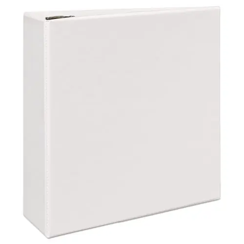 Avery® Durable View Binder with DuraHinge® and EZD® Rings, 4" Capacity, White, 3-Ring, 11 x 8.5, (9801)