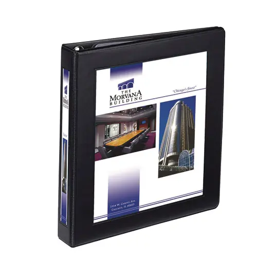 Avery® Framed View Heavy-Duty 3-Ring Binder, 1" Capacity, 11 x 8.5, Black