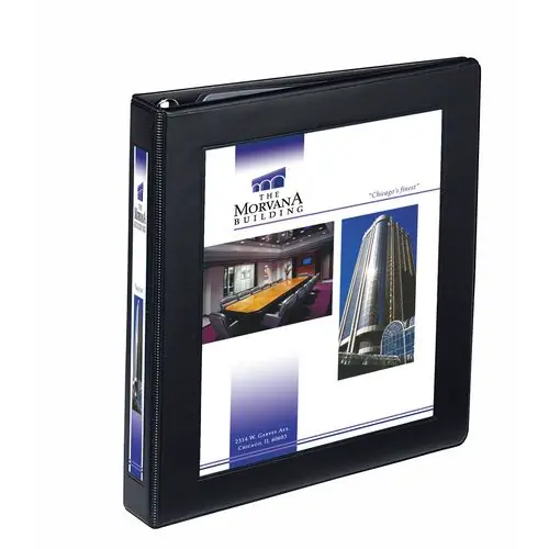 Avery® Framed View Heavy-Duty Binders, 3 Rings, 1" Capacity, 11 x 8.5, Black, 12/Carton