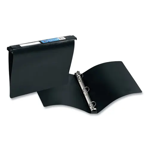Avery® Hanging Storage Flexible Non-View Binder with Round Rings, 1" Capacity, 3 Rings, 11 x 8.5, Black
