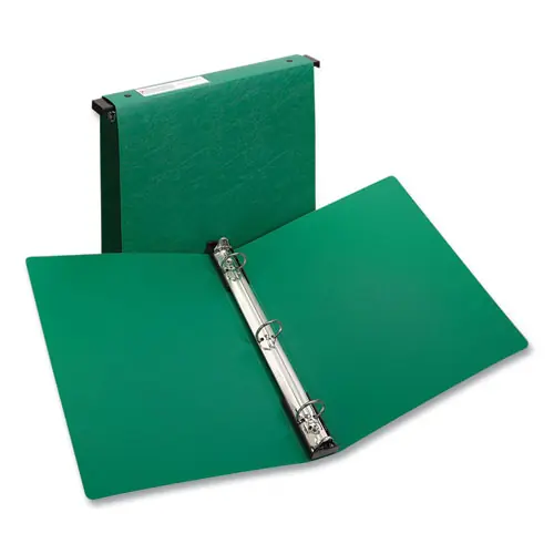 Avery® Hanging Storage Flexible Non-View Binder with Round Rings, 1" Capacity, 3 Rings, Green, 11" x 8.5"