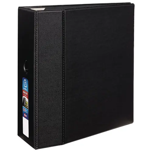Avery® Heavy-Duty Non-View Binder with DuraHinge, Locking One Touch EZD Rings and Thumb Notch, 3 Rings, 5" Capacity, 11 x 8.5, Black