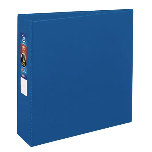 Avery® Heavy-Duty Non-View Binder with DuraHinge® and Locking One Touch EZD® Rings, 3" Capacity, 3 Rings, 11 x 8.5, Blue