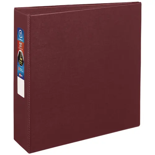 Avery® Heavy-Duty Non-View Binder with DuraHinge® and One Touch EZD® Rings, 3" Capacity, 3 Rings, 11 x 8.5, Maroon