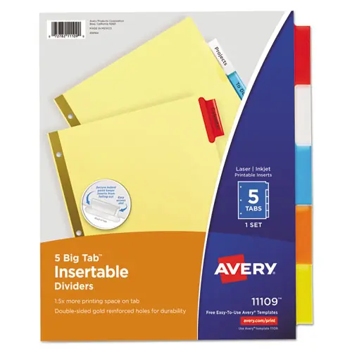 Avery® Insertable Big Tab Dividers