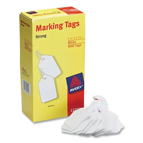 Avery® Medium-Weight White Marking Tags, 2.75 x 1.69, 1,000/Box