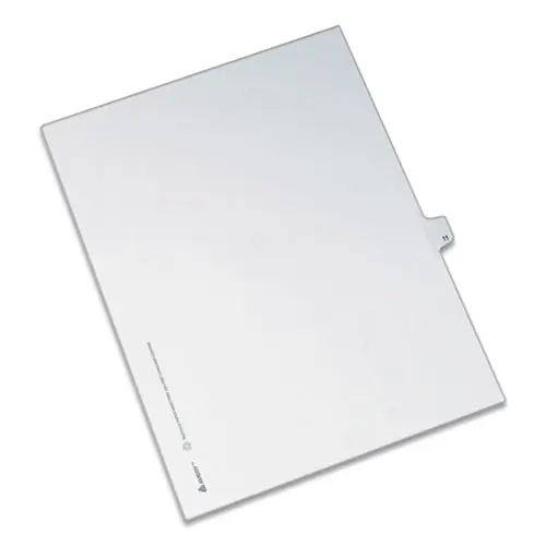 Avery® Preprinted Legal Exhibit Side Tab Index Dividers, Allstate Style, 10-Tab, 11, 11 x 8.5, White, 25/Pack
