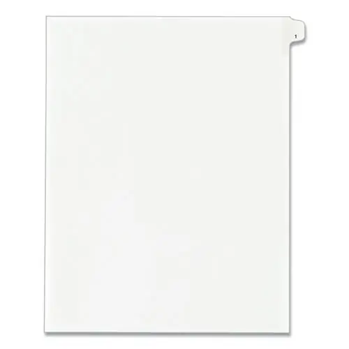 Avery® Preprinted Legal Exhibit Side Tab Index Dividers, Allstate Style, 10-Tab, Number 1, 11 x 8.5, White, 25/Pack