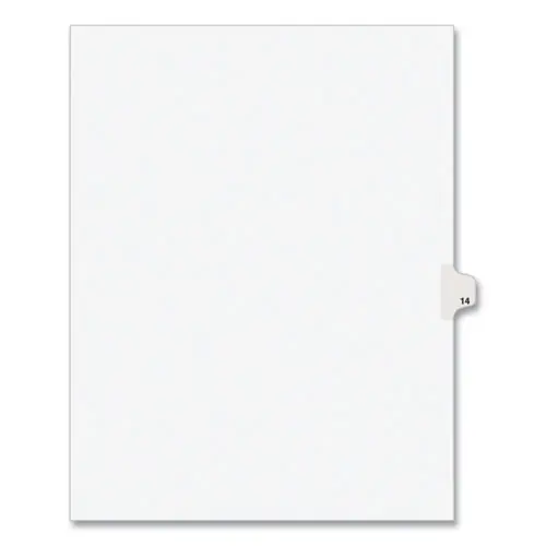Avery® Preprinted Legal Exhibit Side Tab Index Dividers, Avery Style, 10-Tab, Number 14, 11 x 8.5, White, 25/Pack