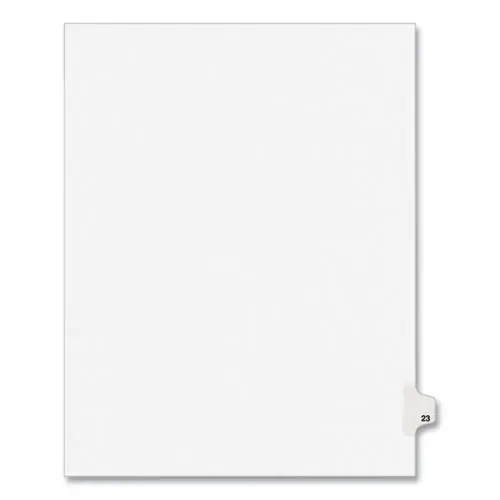 Avery® Preprinted Legal Exhibit Side Tab Index Dividers, Avery Style, Number 23, 10-Tab, White, 25/Pack (1023)
