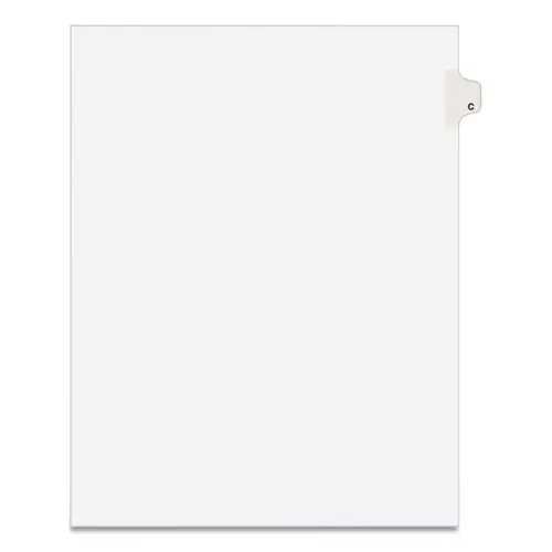 Avery® Preprinted Legal Exhibit Side Tab Index Dividers, Avery Style, 26-Tab, C, 11 x 8.5, White, 25/Pack, (1403)