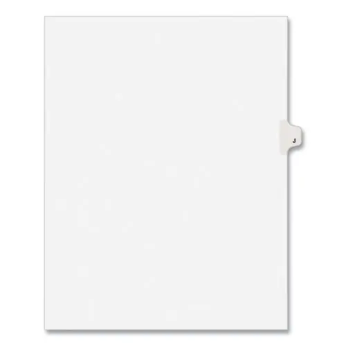 Avery® Preprinted Legal Exhibit Side Tab Index Dividers, Avery Style, 26-Tab, Letter J, 11 x 8.5, White, 25/Pack (1410)