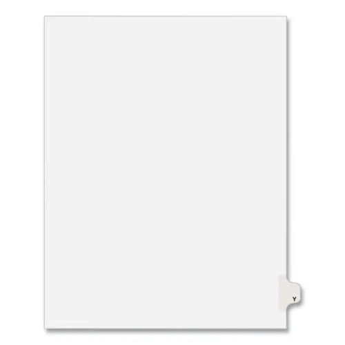 Avery® Preprinted Legal Exhibit Side Tab Index Dividers, Avery Style, 26-Tab, Y, 11 x 8.5, White, 25/Pack, (1425)