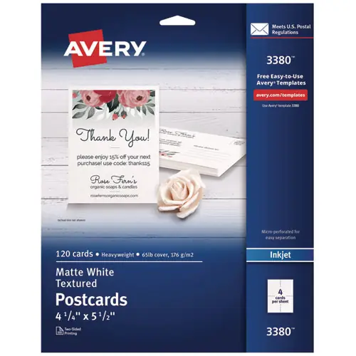 Avery® Printable Postcards