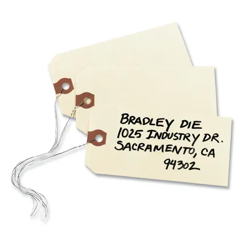 Avery® Unstrung Shipping Tags, 11.5 pt, 4.75 x 2.38, Manila, 1000/Box