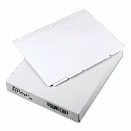 Avery® Write and Erase Plain-Tab Paper Dividers, 5-Tab, White, 36 Sets