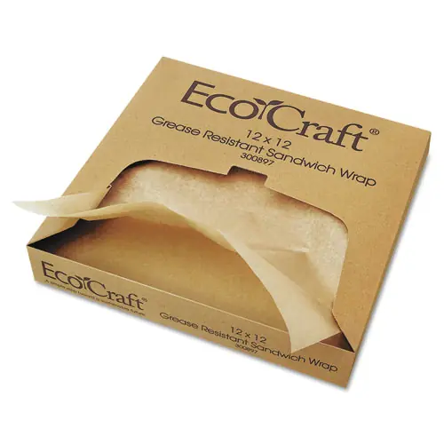 Bagcraft EcoCraft® Grease-Resistant Paper Wraps and Liners