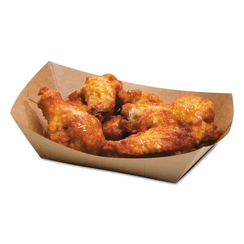 Bagcraft EcoCraft Food Trays, Natural, Paper, 1,000/Carton