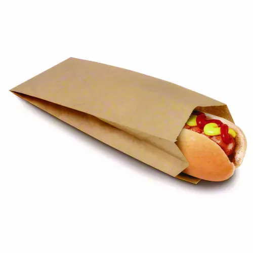 Bagcraft EcoCraft Grease-Resistant Hot Dog Bags, Natural, 1,000/Carton