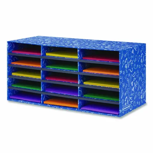 Bankers Box® Classroom Collection Literature Sorter, 15 Sections, Blue
