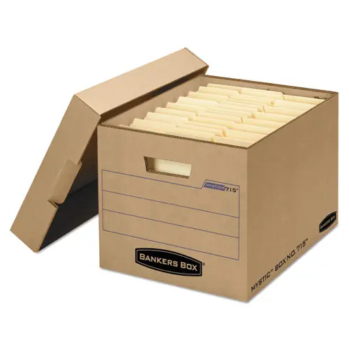 Bankers Box® Filing Box, Letter/Legal Files, 13" x 16.25" x 12", Kraft, 25/Carton