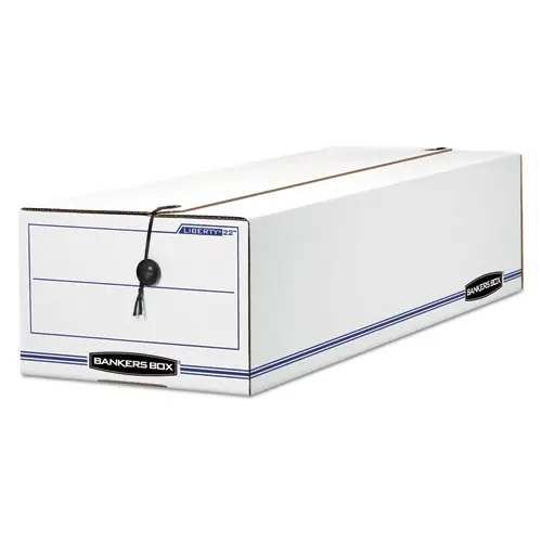 Bankers Box® LIBERTY Check and Form Boxes, White/Blue, 12/Carton