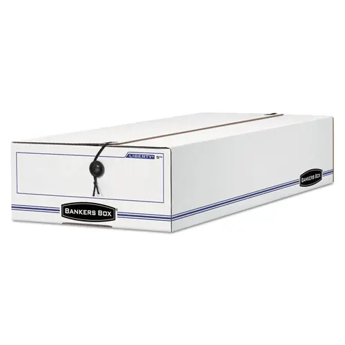 Bankers Box® LIBERTY Check and Form Boxes, White/Blue, 12/Carton