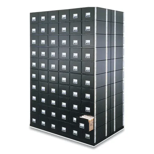 Bankers Box® STAXONSTEEL Maximum Space-Saving Storage Drawers, Legal Files, Black, 6/Carton